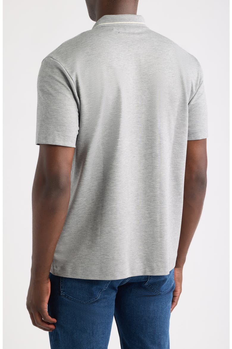 Piano Quarter Zip Polo, Alternate, color, OPEN GREY