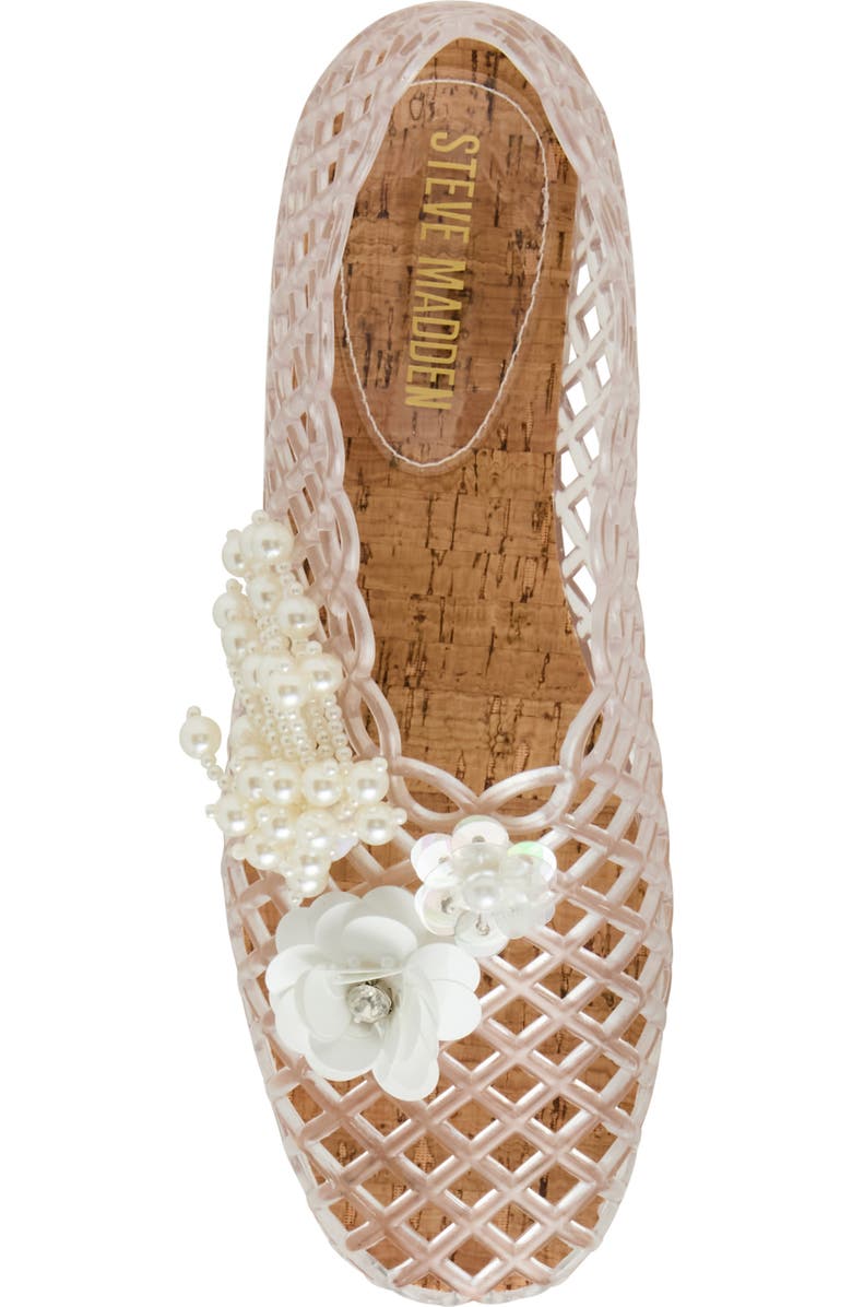 Steve Madden Grove Charm Jelly Flats, Alternate, color, Clear
