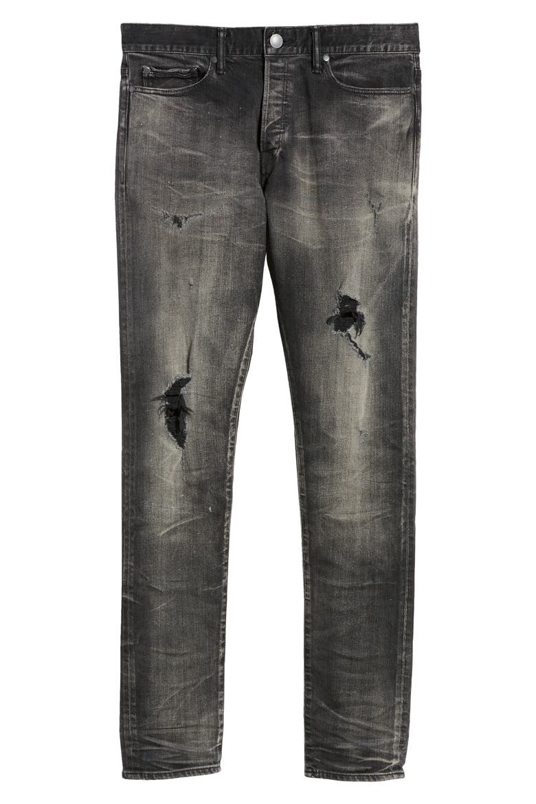 The Cast 2 Distressed Slim Fit Jeans, Alternate, color, BLACK COBALT