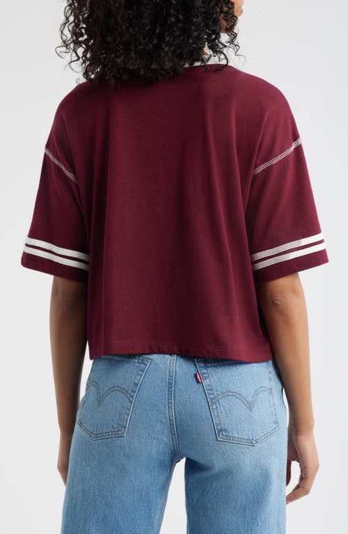 Vinyl Icons 81 Graphic Football T-shirt In Burgundy