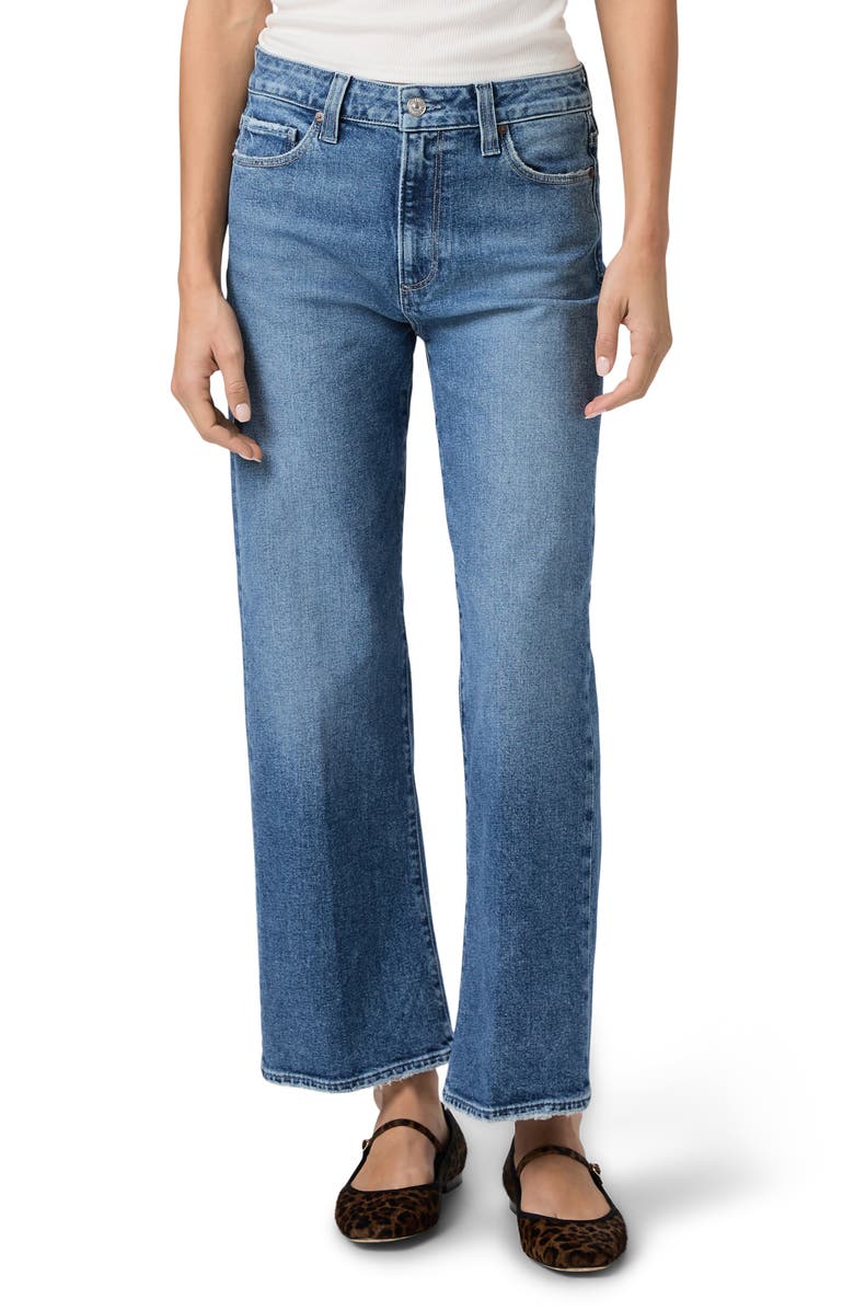 PAIGE Leenah High Waist Ankle Wide Leg Jeans, Main, color, Rooftop