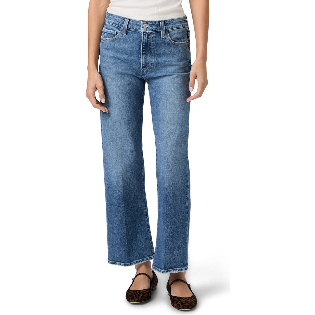 Paige Leenah High Waist Ankle Wide Leg Jeans In Blue
