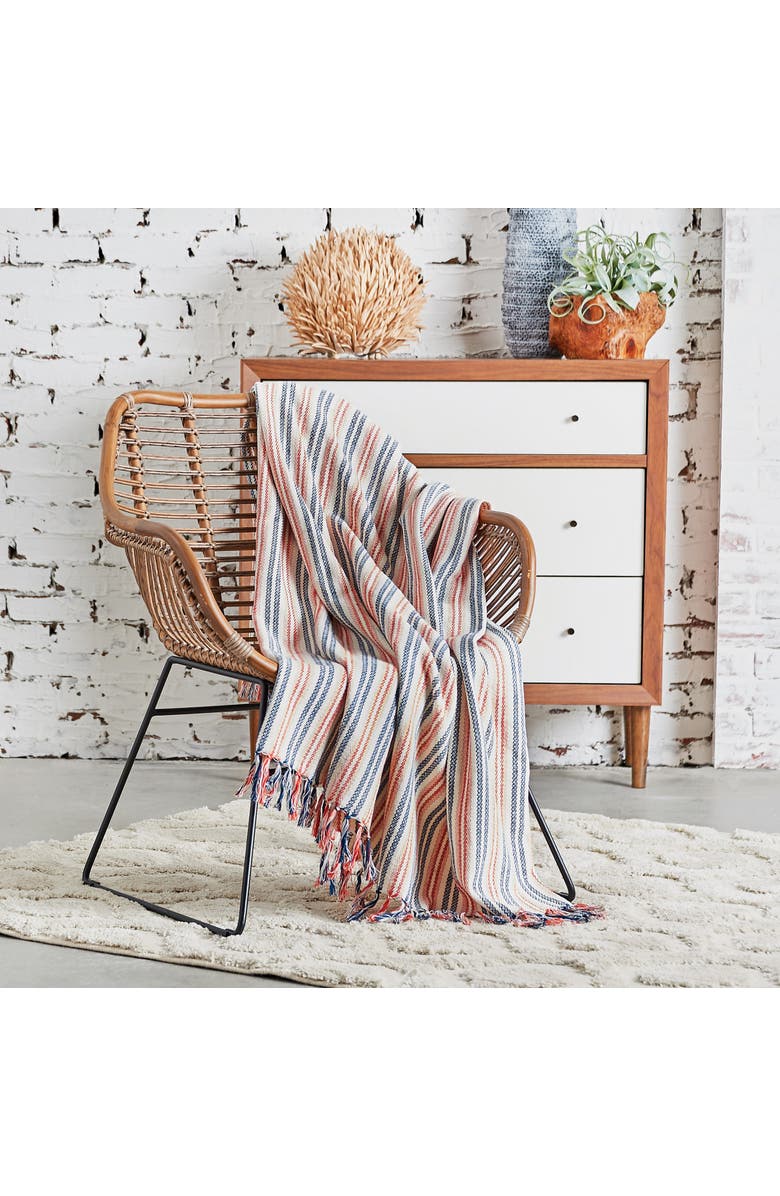 carol & frank 50" x 60" Hugo Woven Throw, Alternate, color, Orange