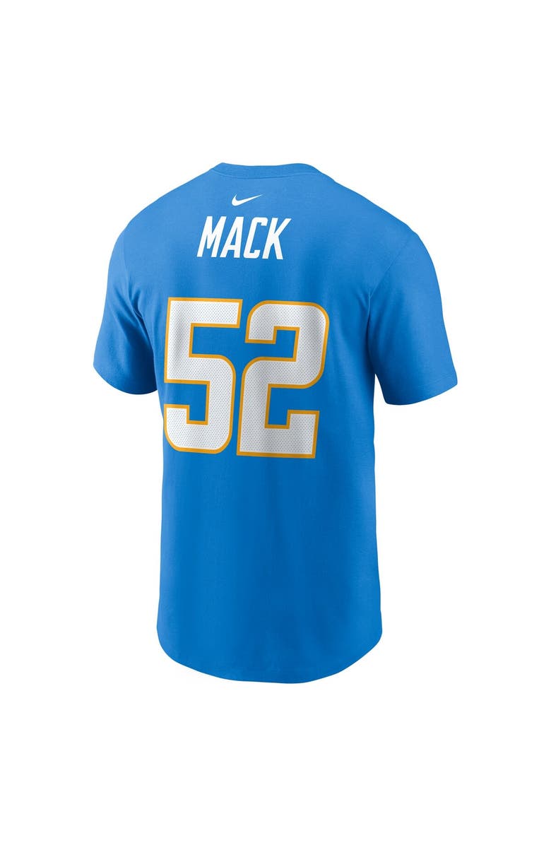 Nike Men's Nike Khalil Mack Powder Blue Los Angeles Chargers Player Name & Number T-Shirt, Alternate, color, Powder Blue