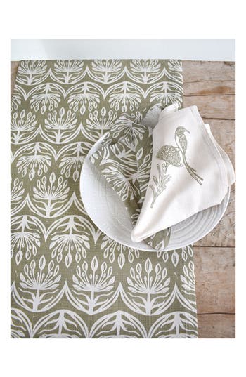 French Home Botanical Table Runner In Multi