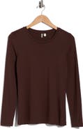 Nordstrom Crewneck Long Sleeve Pima Cotton T-Shirt