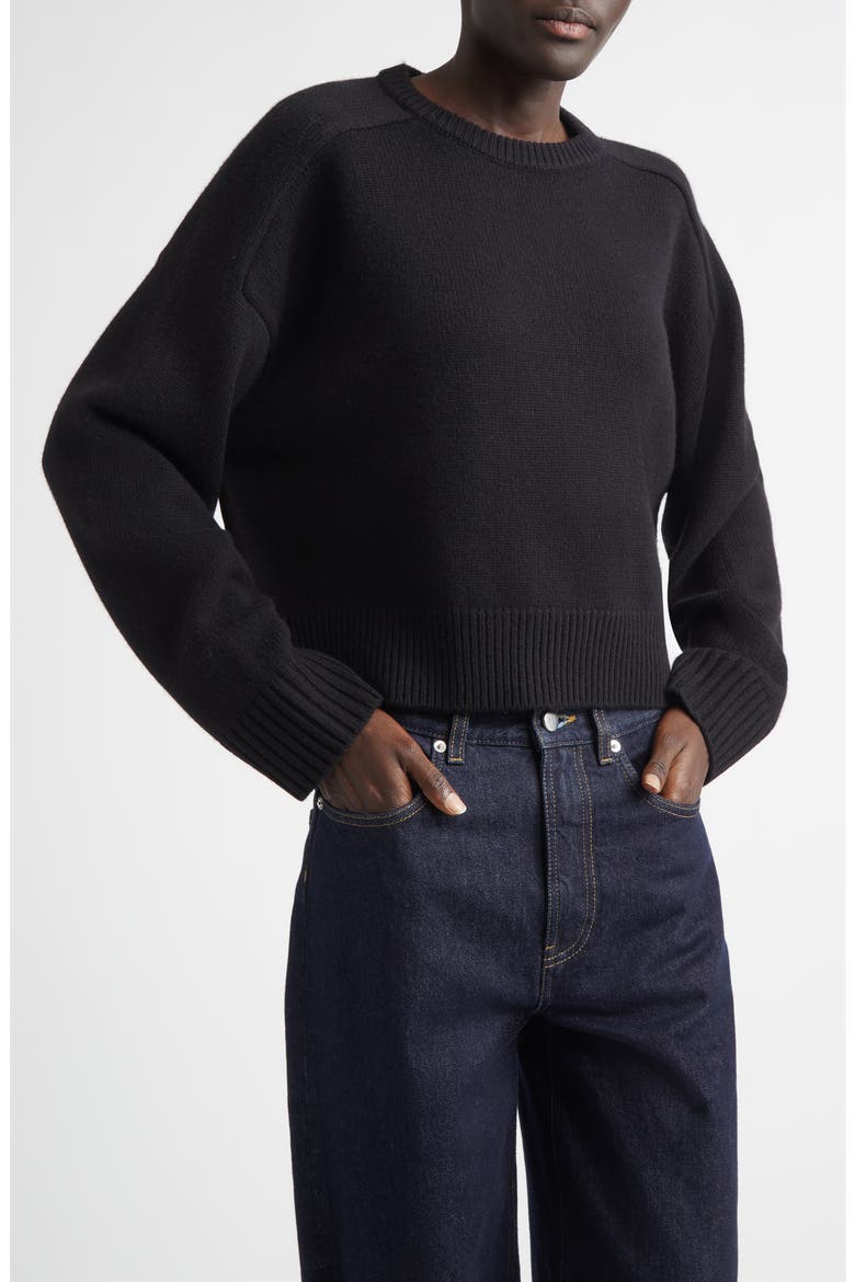 Bruzzi Oversize Wool & Cashmere Sweater, Main, color, BLACK