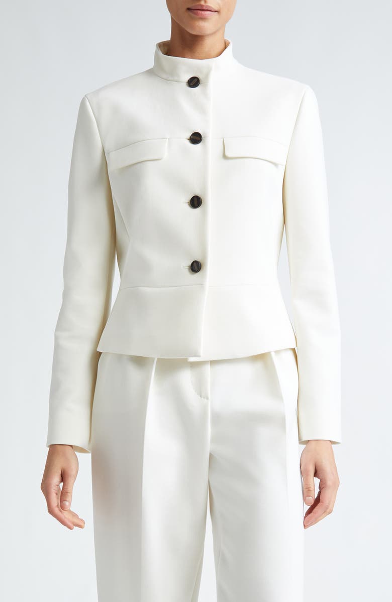Max Mara Album Stretch Wool Crop Jacket | Nordstrom