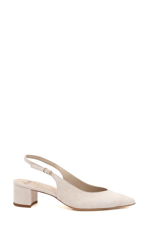 Amalfi By Rangoni Panerea Slingback Pointed Toe Pump In Ivory - Platinum Buckle
