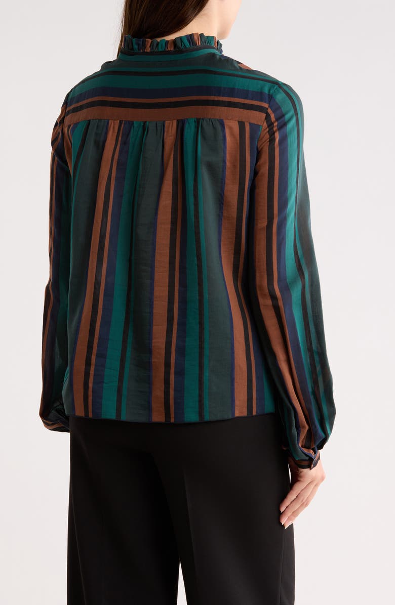 Longchamp Stripe Print Top, Alternate, color, Fir