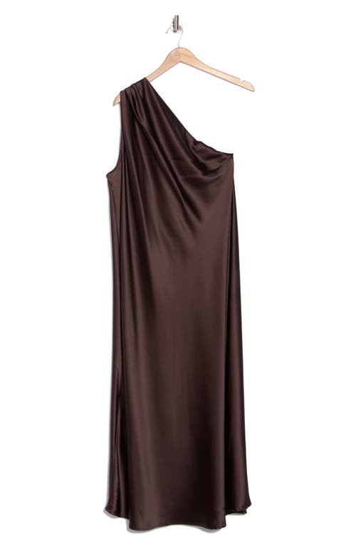 Renee C Scarf Neck One-shoulder Maxi Dress