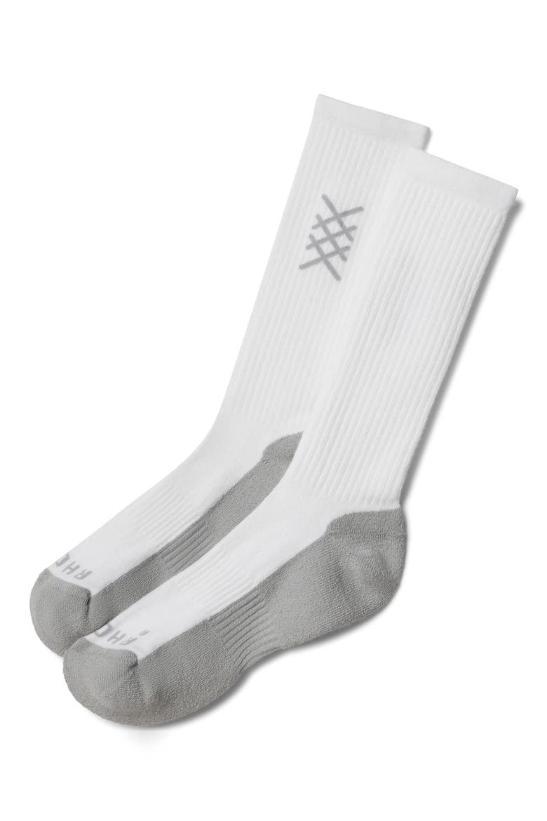 C.O.R. Crew Socks, Main, color, WHITE