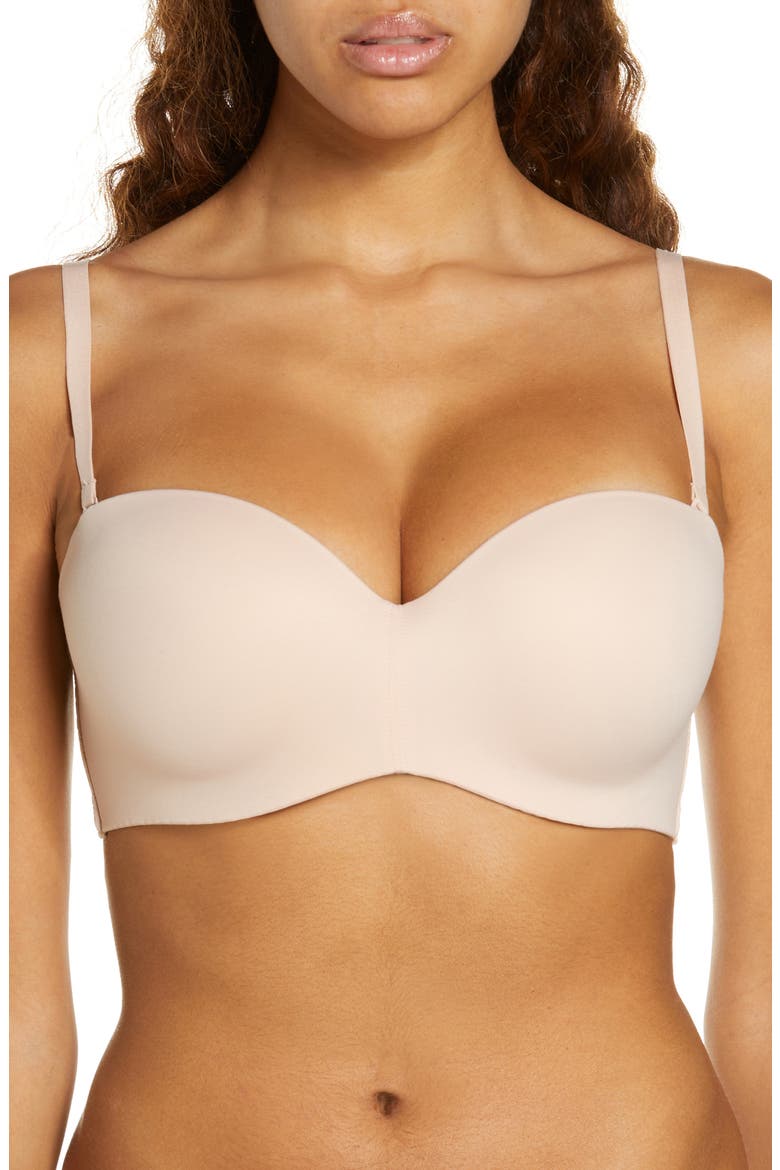 Norah Padded Strapless Underwire Bra, Alternate, color, ROSE