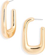 Leith Elongated Hoop Earrings