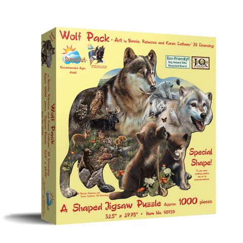 Wolf Pack 1000 piece Jigsaw Puzzle for Adults Special Shape