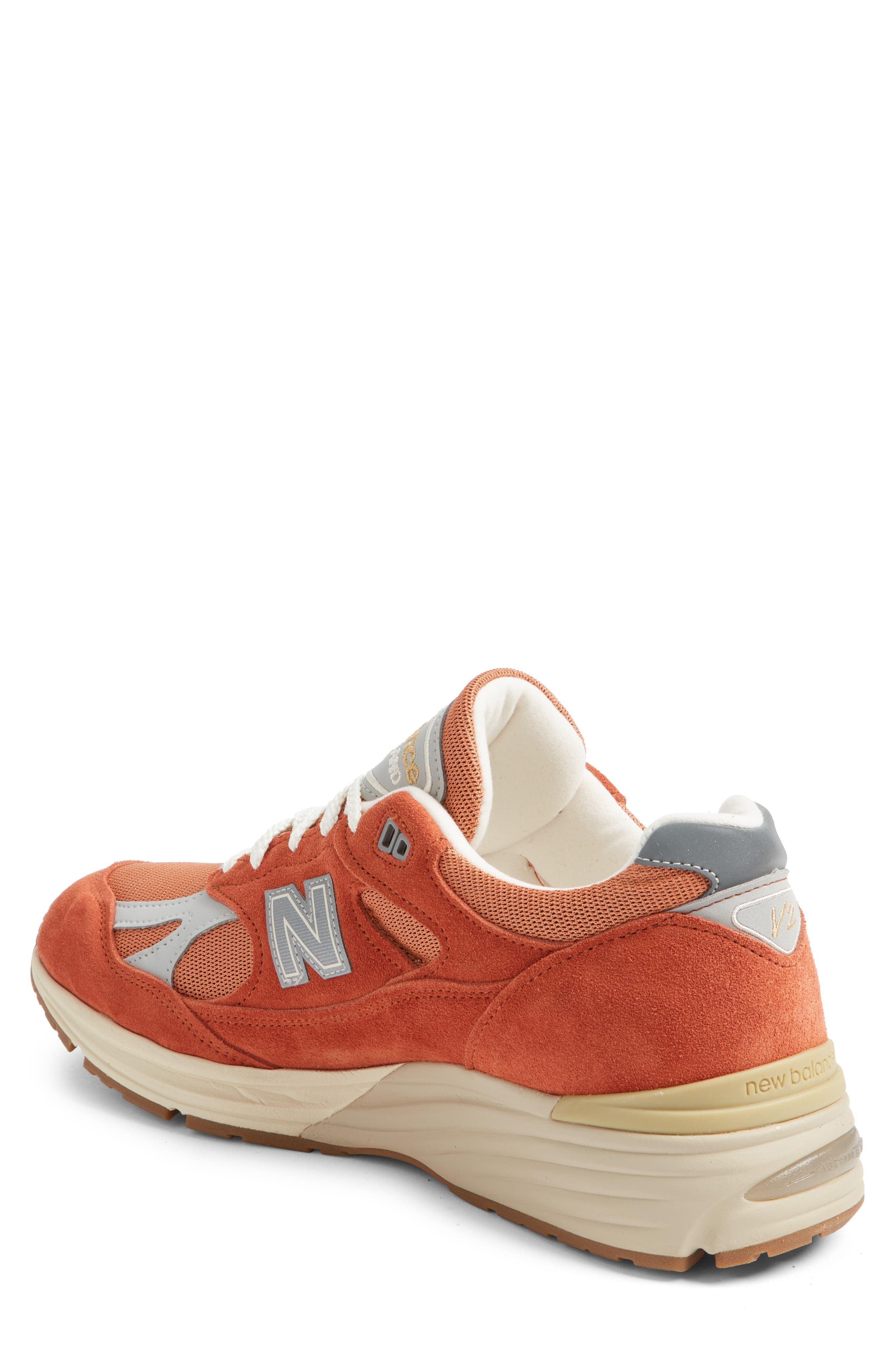 New Balance Gender Inclusive Made in UK 991 v2 Sneaker, Alternate, color, Potters Clay/ Raw Sienna
