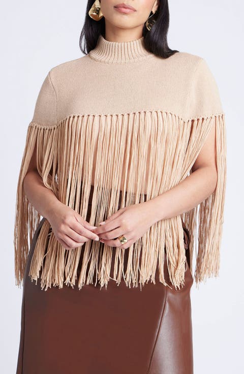 Fringe Half Sweater