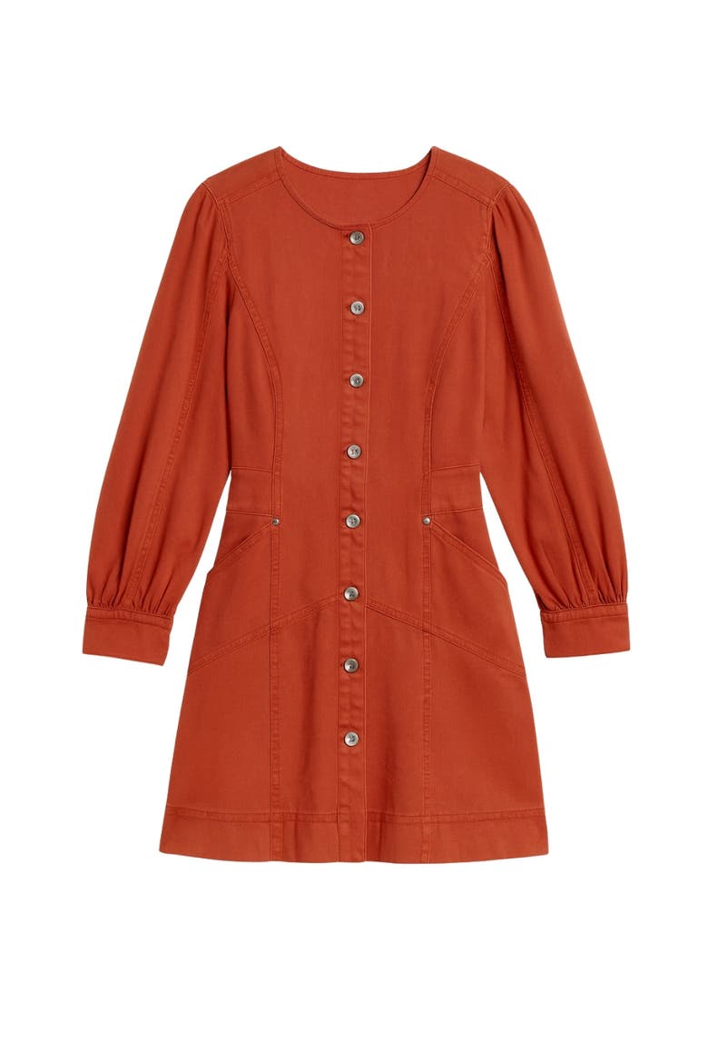Remi Garment Dyed Dress, Alternate, color, Burnt Sienna