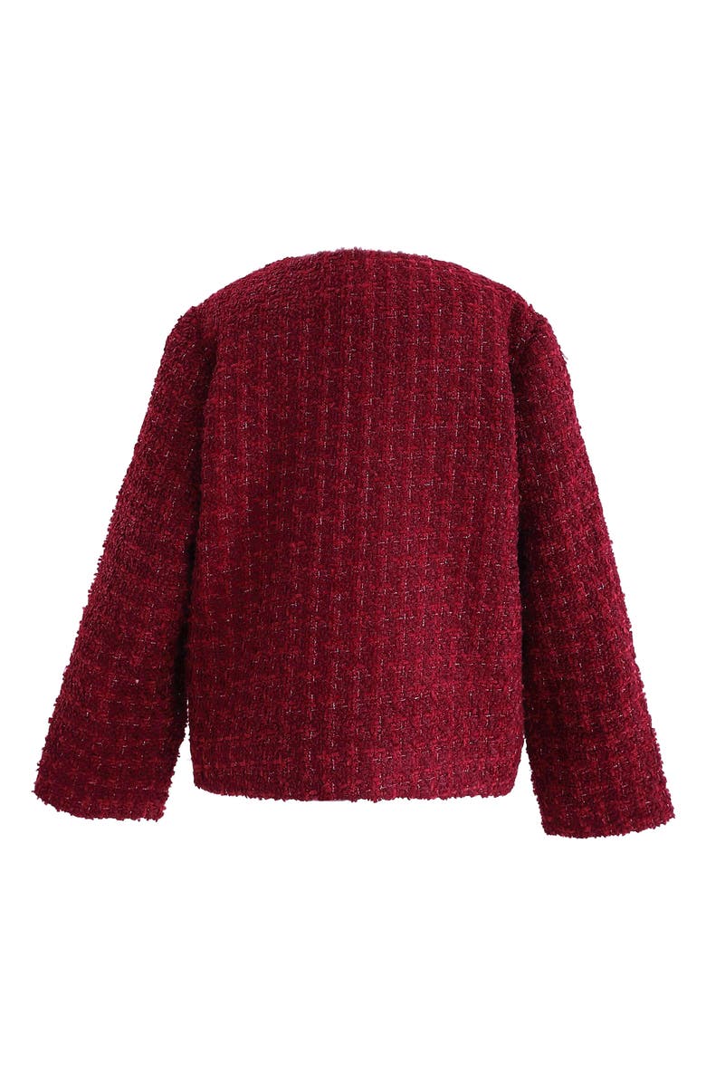 Tulleen Tweed Button-Up Jacket, Alternate, color, Red