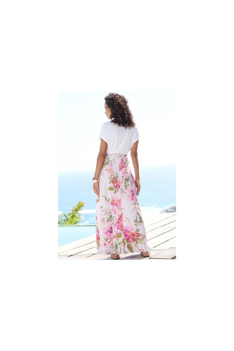 Floral Maxi Skirt, Alternate, color, Rose Printed
