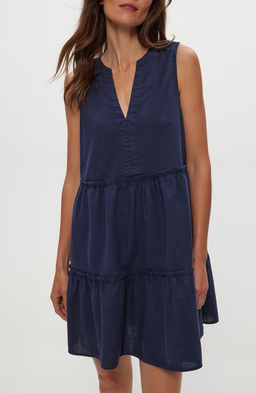 Michael Stars Sandra Sleeveless Tiered Dress In Blue