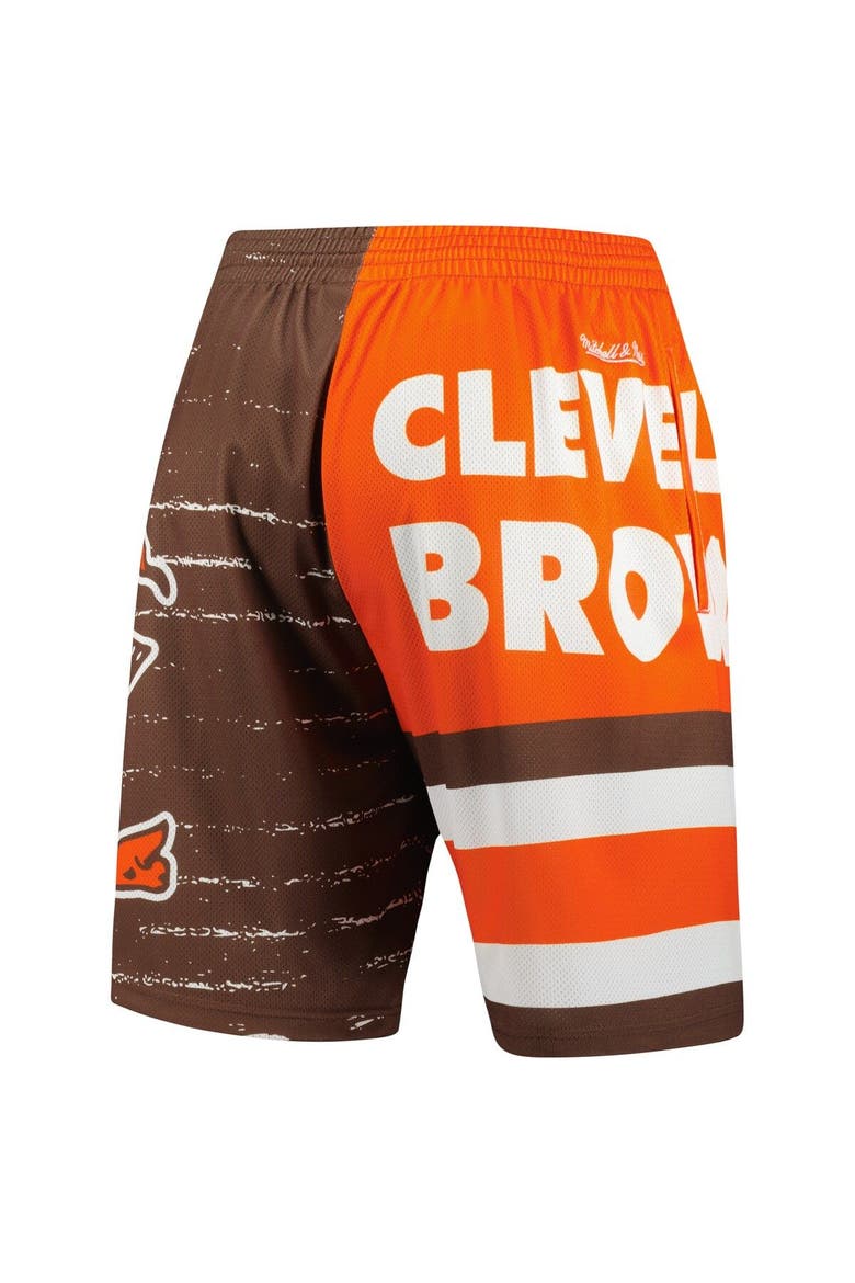 Men's Mitchell & Ness Brown Cleveland Browns Jumbotron 3.0 Shorts, Alternate, color, Brown