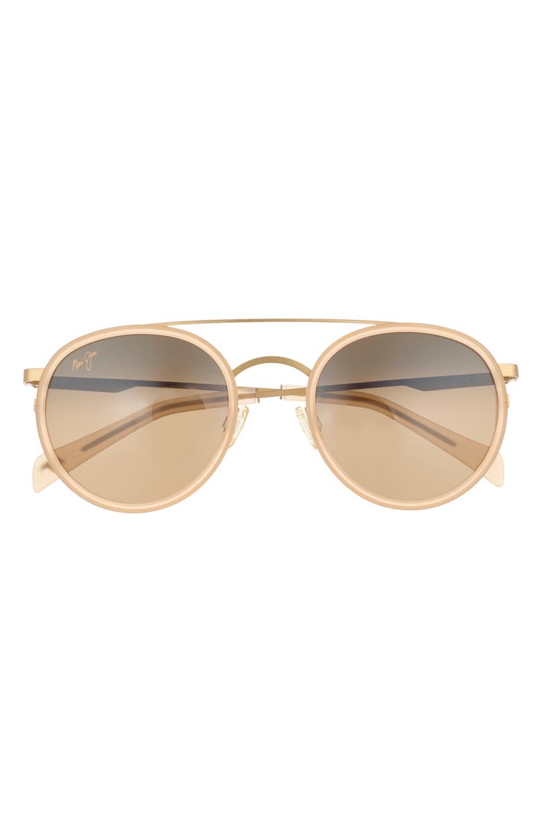 Maui Jim 51mm Aviator Sunglasses, Main, color, Gold Gold Bronze