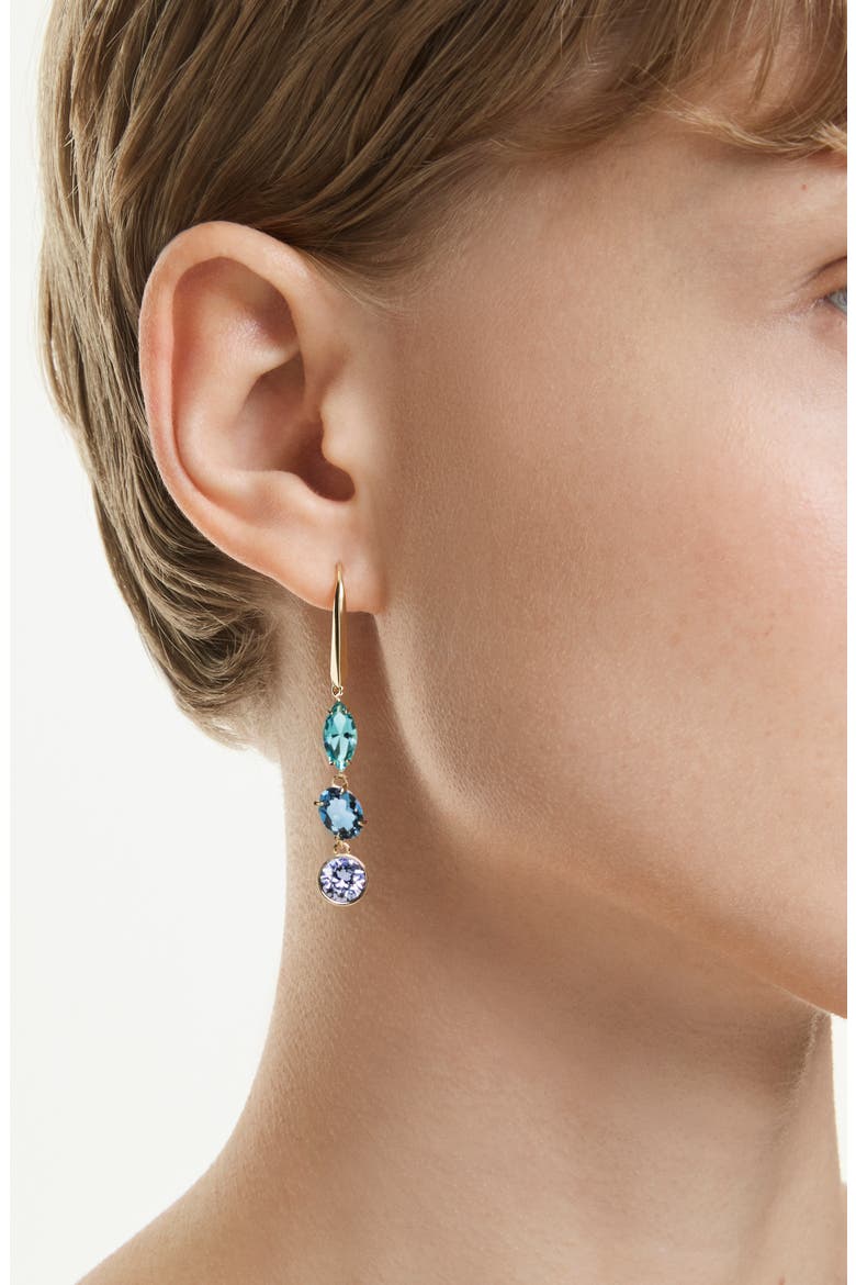 Gema Crystal Mismatched Drop Earrings, Alternate, color, GOLD/ MULTI