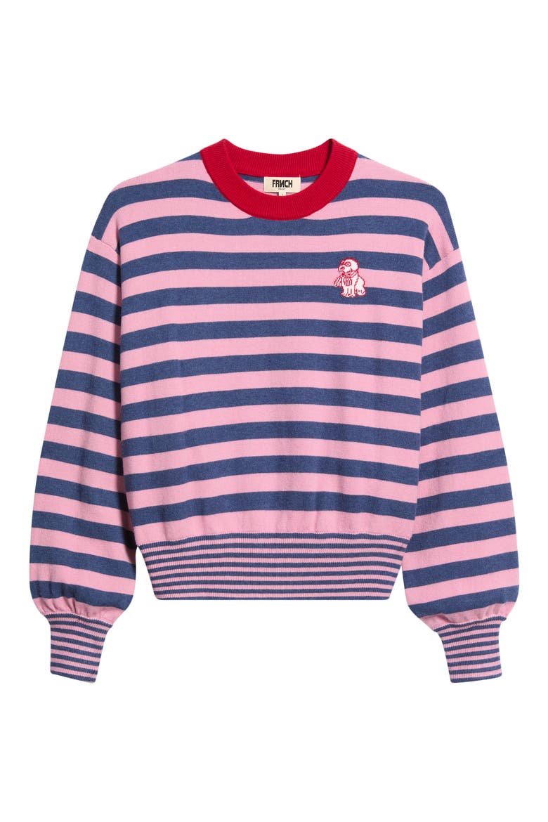 Akita Striped Sweater, Alternate, color, ROSE