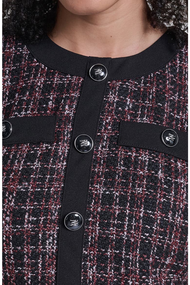 Tweed Sheath Dress, Alternate, color, BLACK MULTI/ BLACK