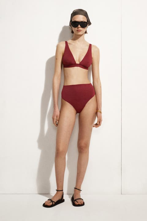 Bonded Scuba Knit High-Waisted Bikini Briefs