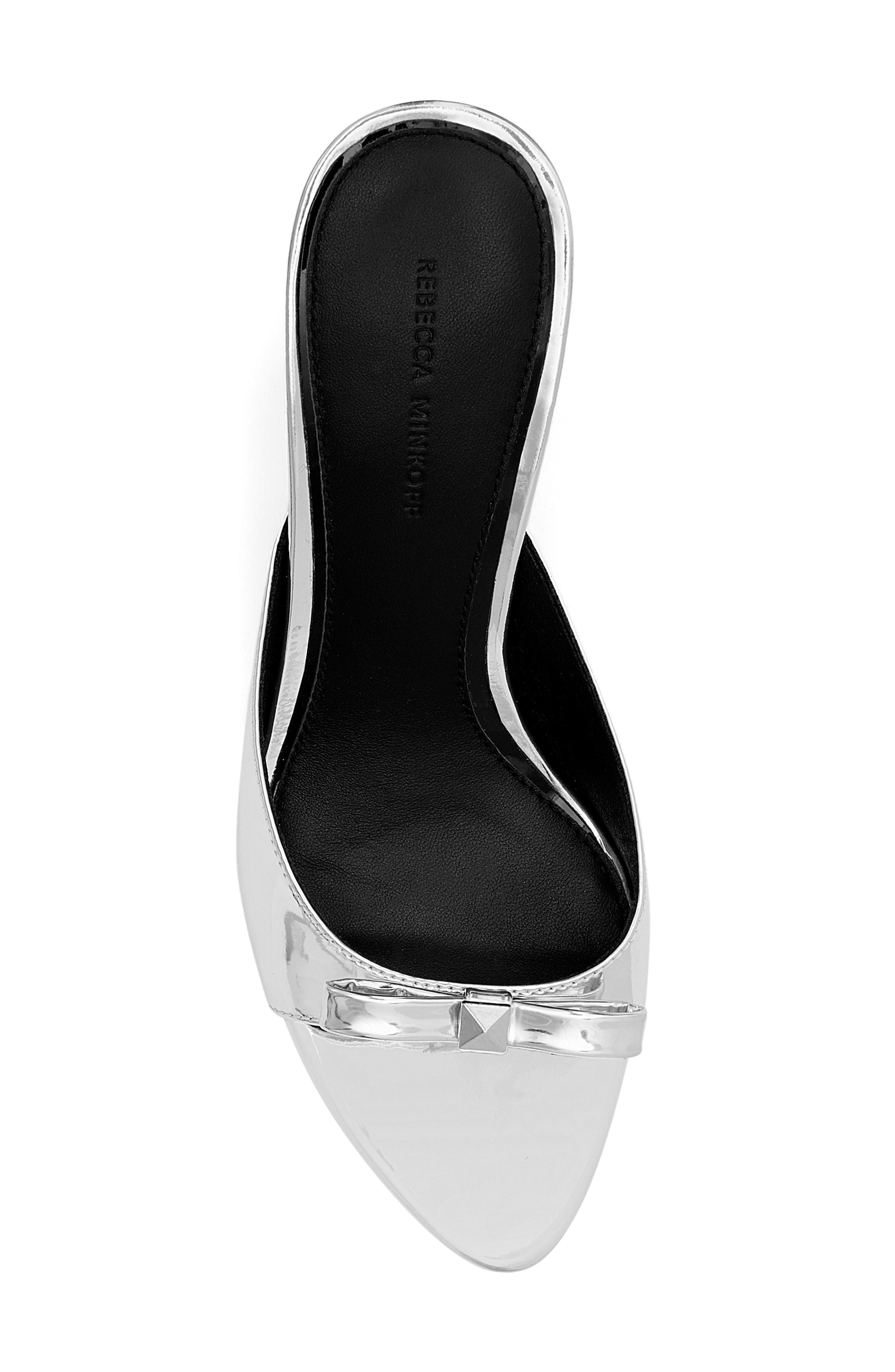 Rebecca Minkoff Bow Sandal, Alternate, color, Silver