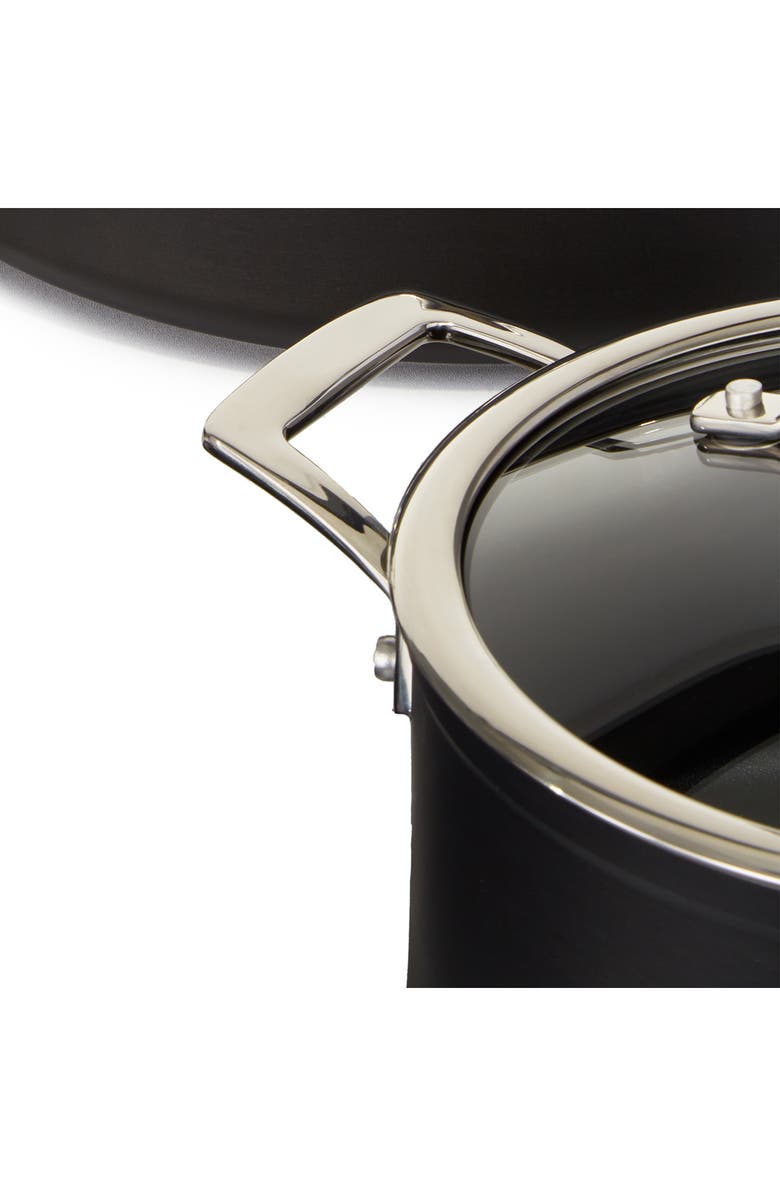 BergHOFF Essentials Hard Anodized 3.3-Quart Nonstick Covered Stockpot, Alternate, color, Black