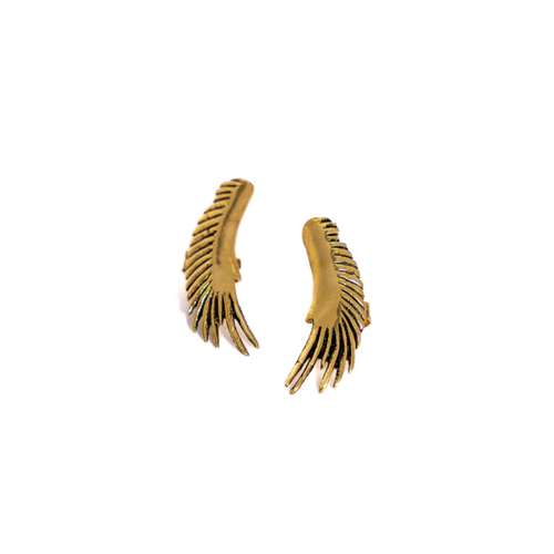Kapoeta By Ambica Vulture Wing Earrings In Gold