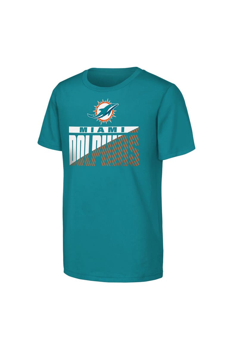 Youth Outerstuff  Aqua Miami Dolphins Never Quit 2-Pack T-Shirt Set, Alternate, color, Aqua