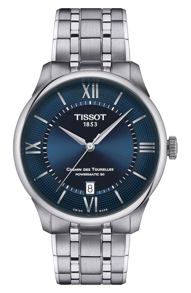 Tissot Chemin des Tourelles Powermatic 80 Bracelet Watch, 39mm, Main, color, 