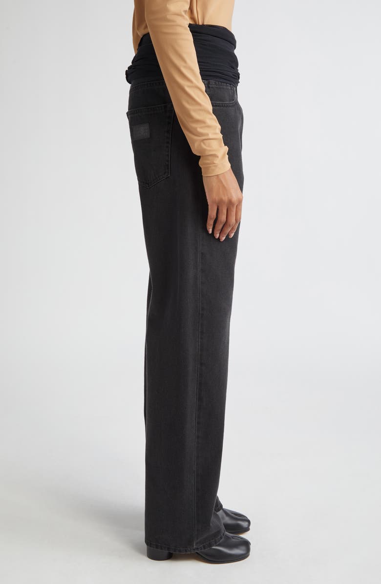 MM6 Maison Margiela Overlay Jeans, Alternate, color, Black