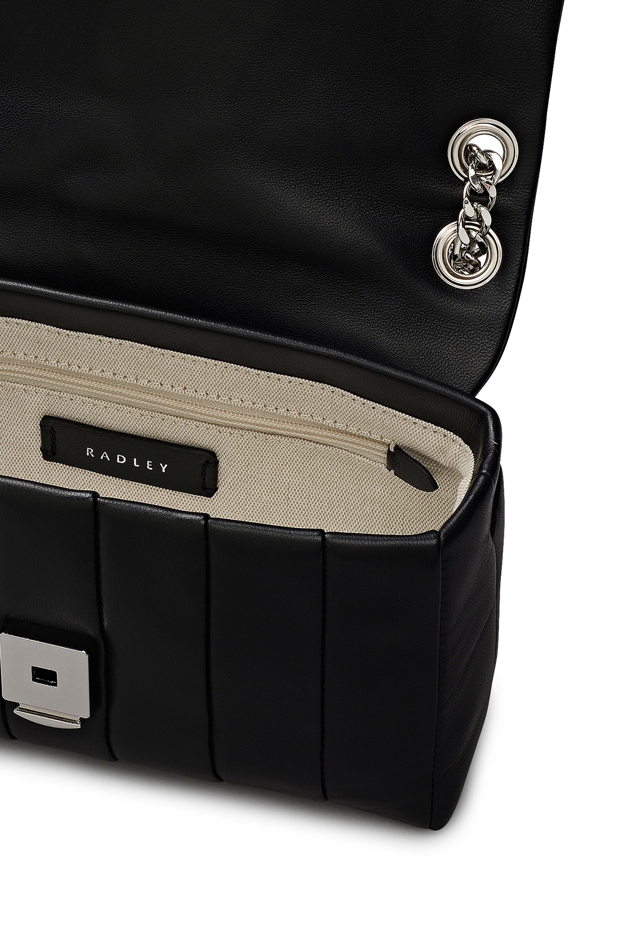 Radley Burton Way Quilted Flap Crossbody Bag, Alternate, color, Black