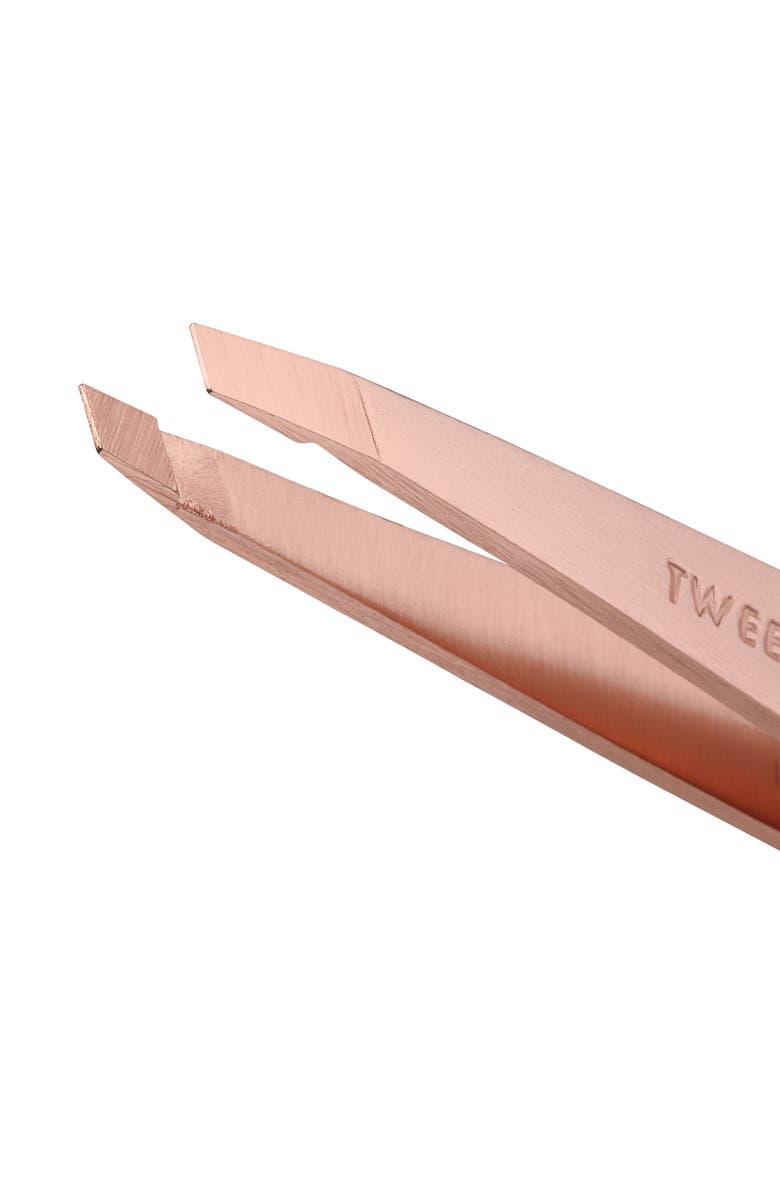 TWEEZERMAN Rose Gold Slant Tweezer, Alternate, color,