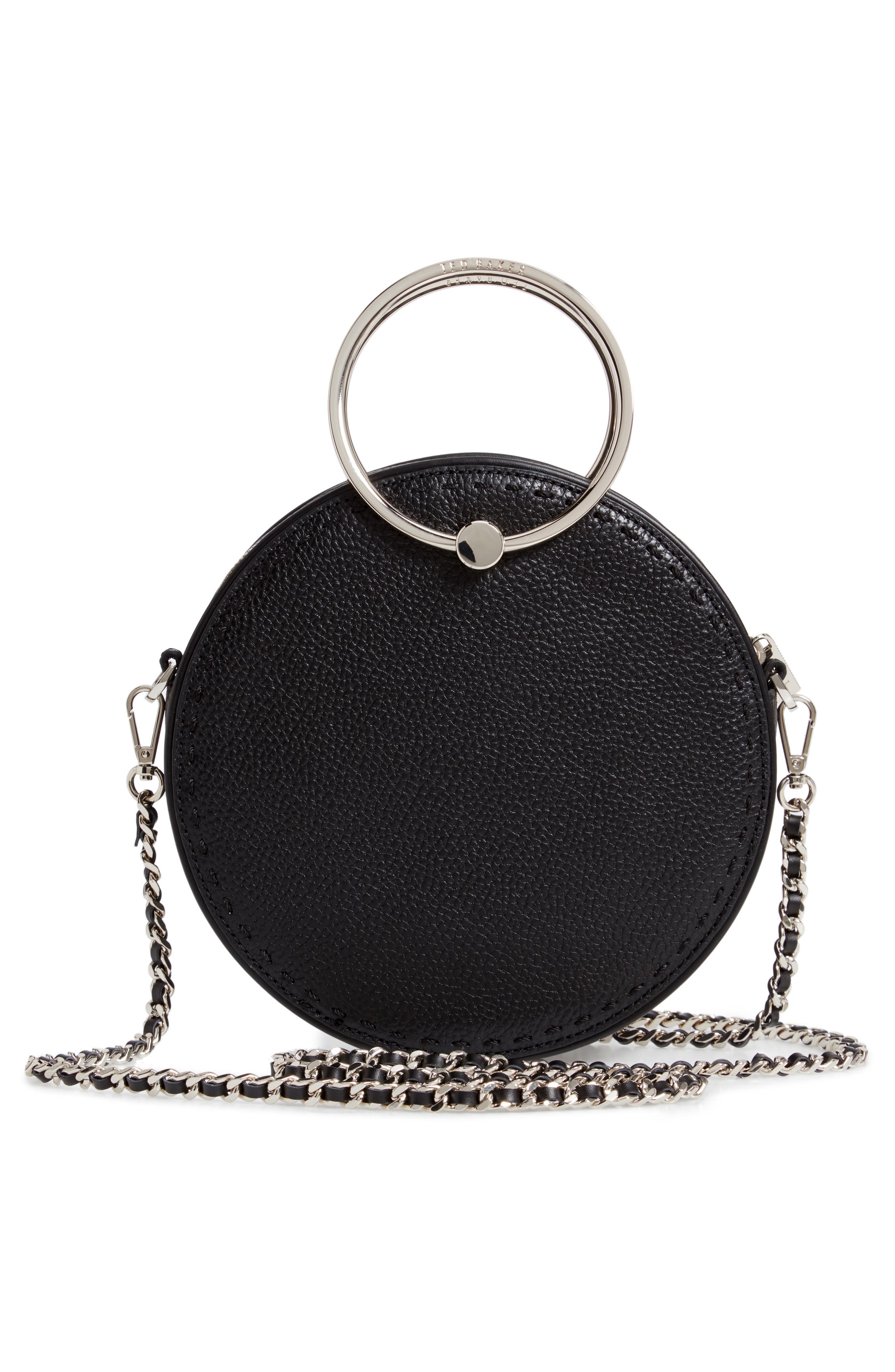Ted Baker London Maddie Circle Leather Crossbody Bag, Alternate, color, 