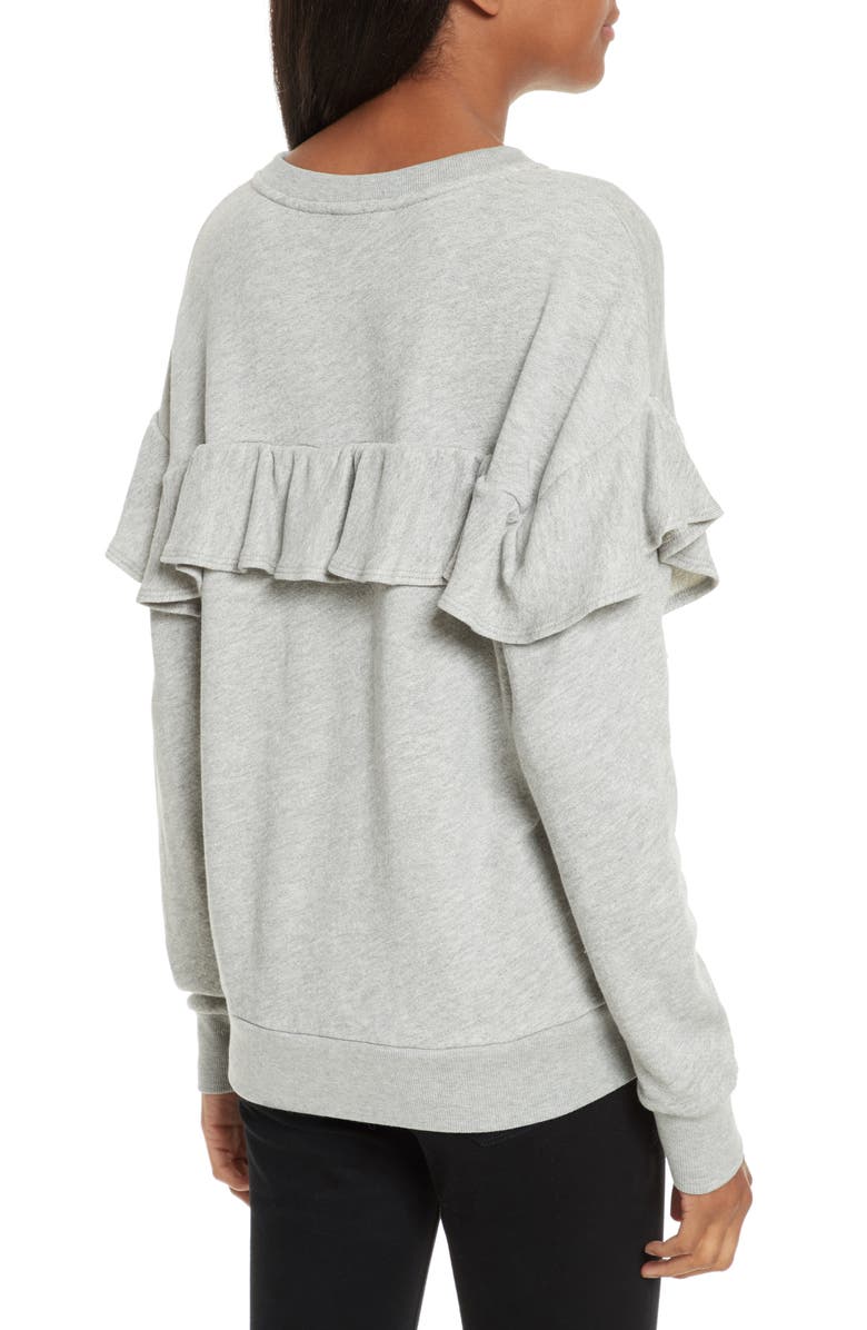 Joie Agnia Ruffle Sweatshirt, Alternate, color,
