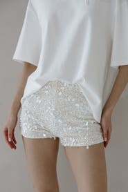 Untamed Petals Calypso Sequin Shorts
