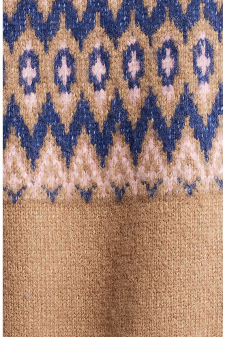 Alma Fair Isle Zip-Up Cardigan, Alternate, color, PINK MULTI
