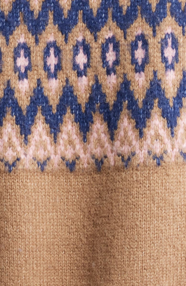 525 america Alma Fair Isle Zip-Up Cardigan, Alternate, color, Pink Multi