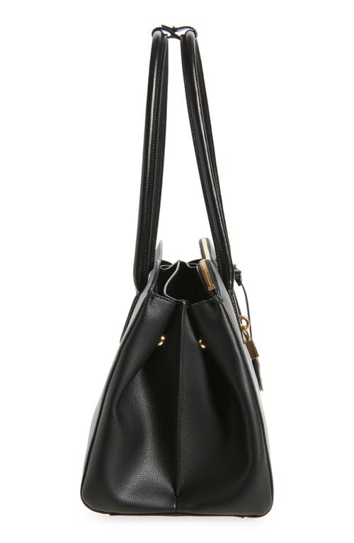 Stella Mccartney Black Synthetic Leather Ryder Shopping Bag In Black