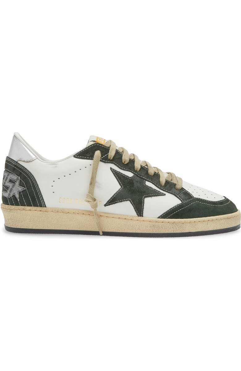 Golden Goose Ball Star Sneaker, Alternate, color, White/ Green/ Silver