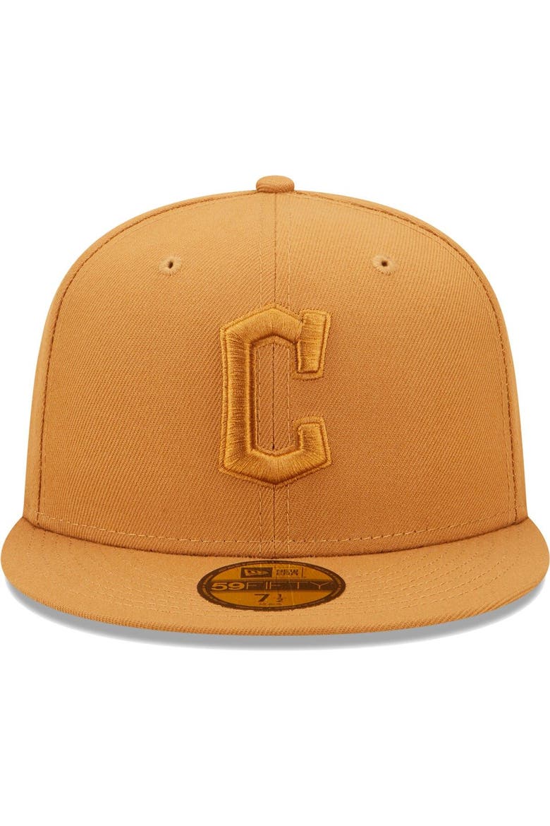 Men's New Era Brown Cleveland Guardians Color Pack 59FIFTY Fitted Hat, Alternate, color, Brown