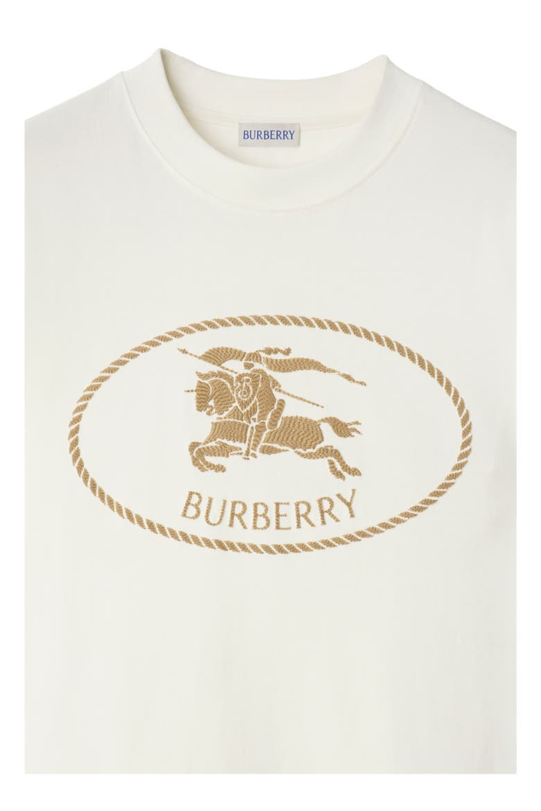 Knight Stamp Cotton T-shirt, Alternate, color, Chalk white