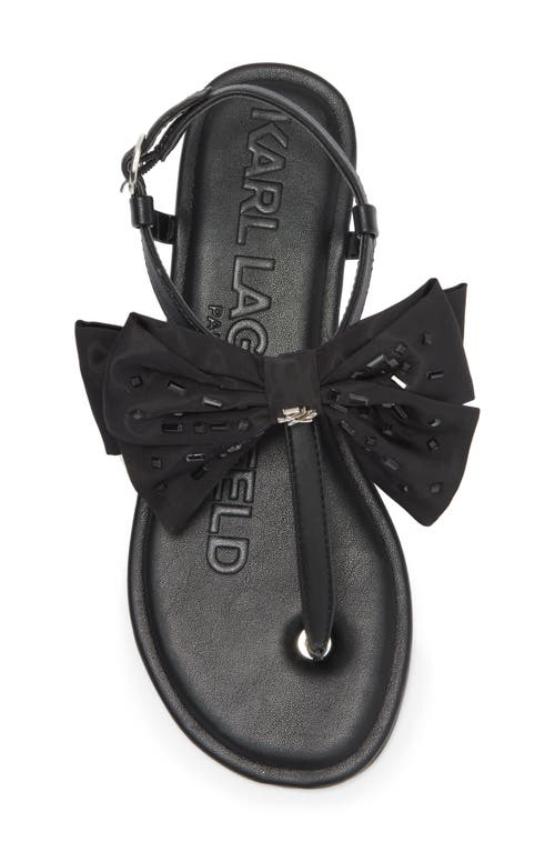 Karl Lagerfeld Paris Cristi Bow Sandal In Black
