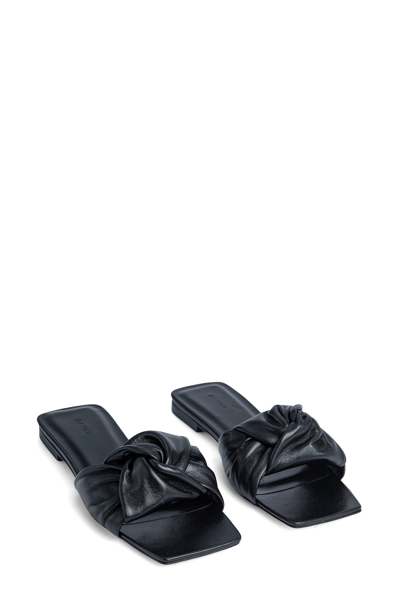 By Far Lima Knot Slide Sandal, Main, color, 